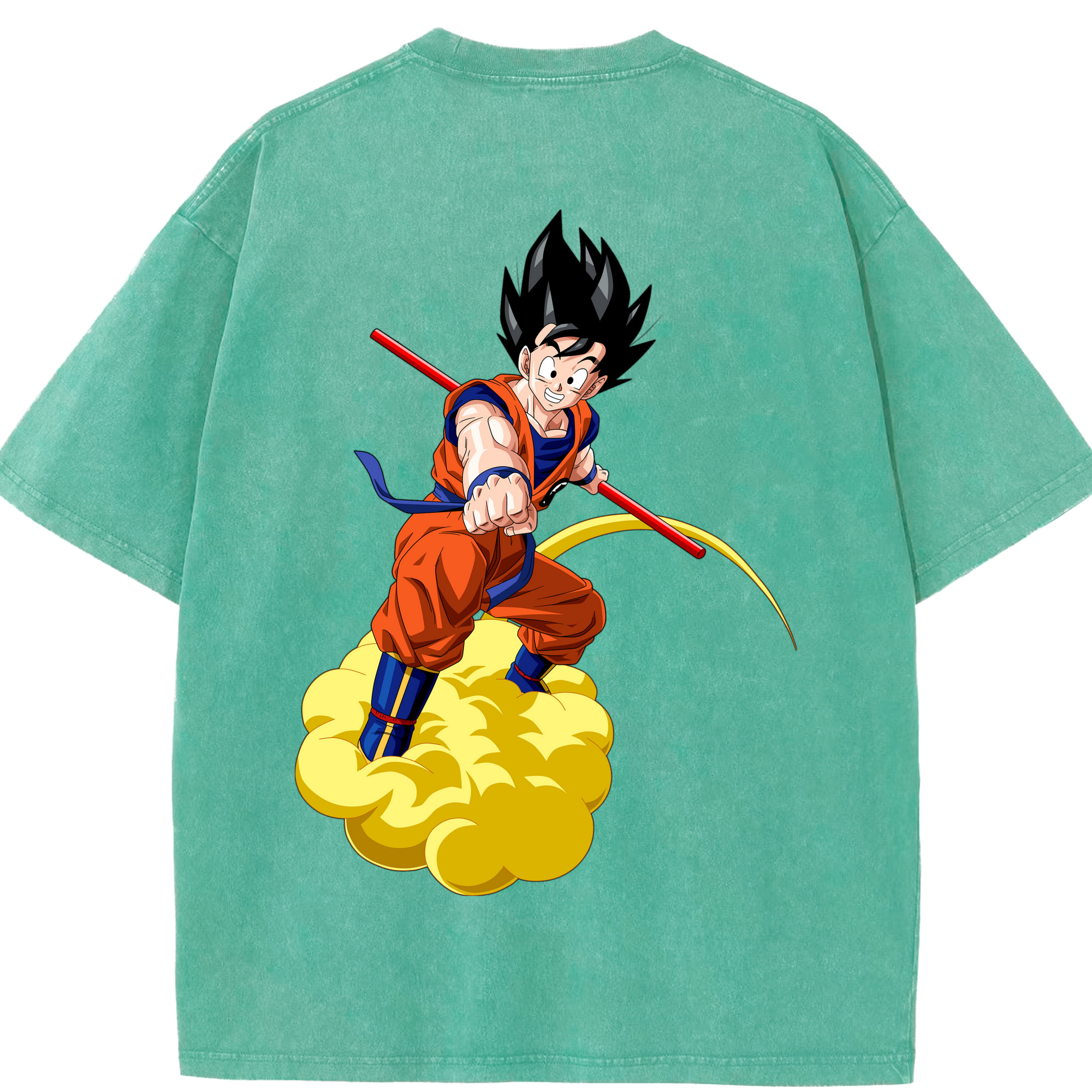 （画像用） ドラゴンボール 孫 悟飯（そんごはん）DRAGON BALL Son Gohan 綿100% ヴィンテージ風 半袖Tシャツ（背面プリント）